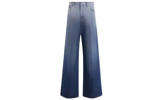 DIOR Jeans Women's Blue Moderate Flared Pants