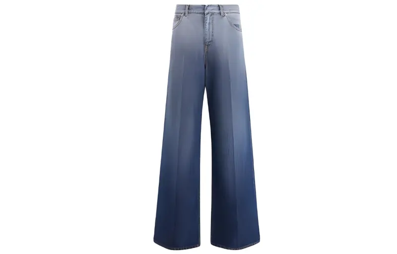 DIOR Jeans Women's Blue Moderate Flared Pants