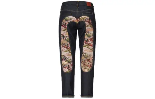 EVISU Jeans Women's Denim Blue Moderate Tapered Pants