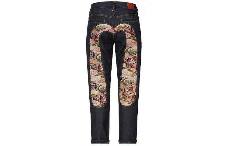 EVISU Jeans Women's Denim Blue Moderate Tapered Pants