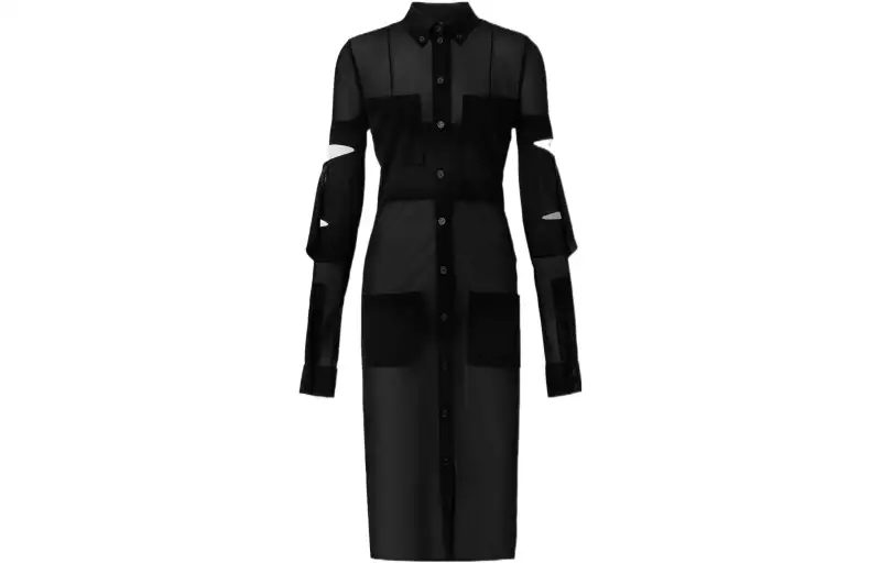 Burberry FW22 Long Sleeved Dress Women's Black