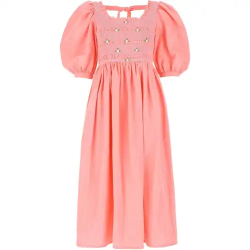 MIU MIU Short Sleeved Dress Women's Pink