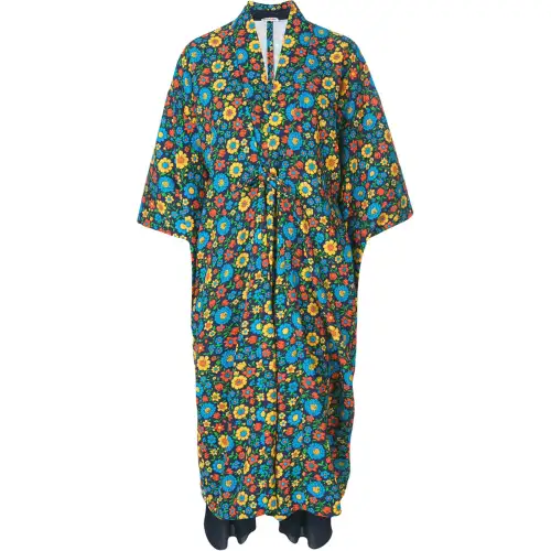 Balenciaga Short Sleeved Dress Regular Fit Women's Multicolor