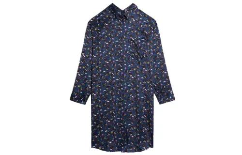 Balenciaga SS21 Short Sleeved Dress Regular Fit Women's Dark Blue