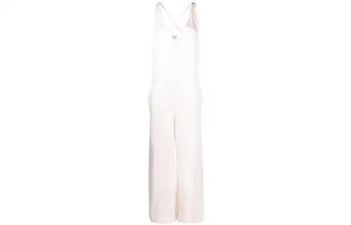 PRADA Jumpsuits Women's Ivory Flared Pants
