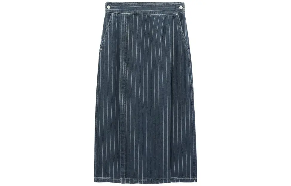 Carhartt WIP SS24 Denim Long Skirt Women's Blue