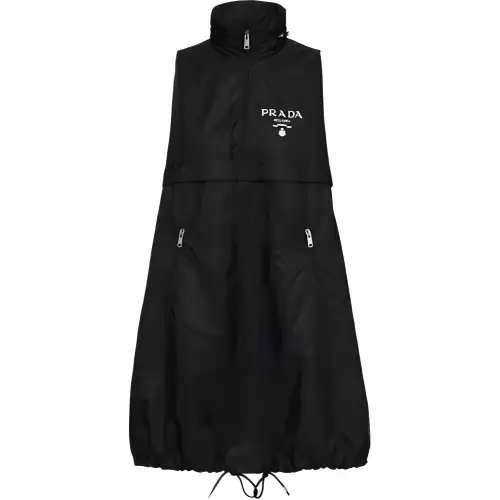 【Previous Season】Re-Nylon zip-up mini dress