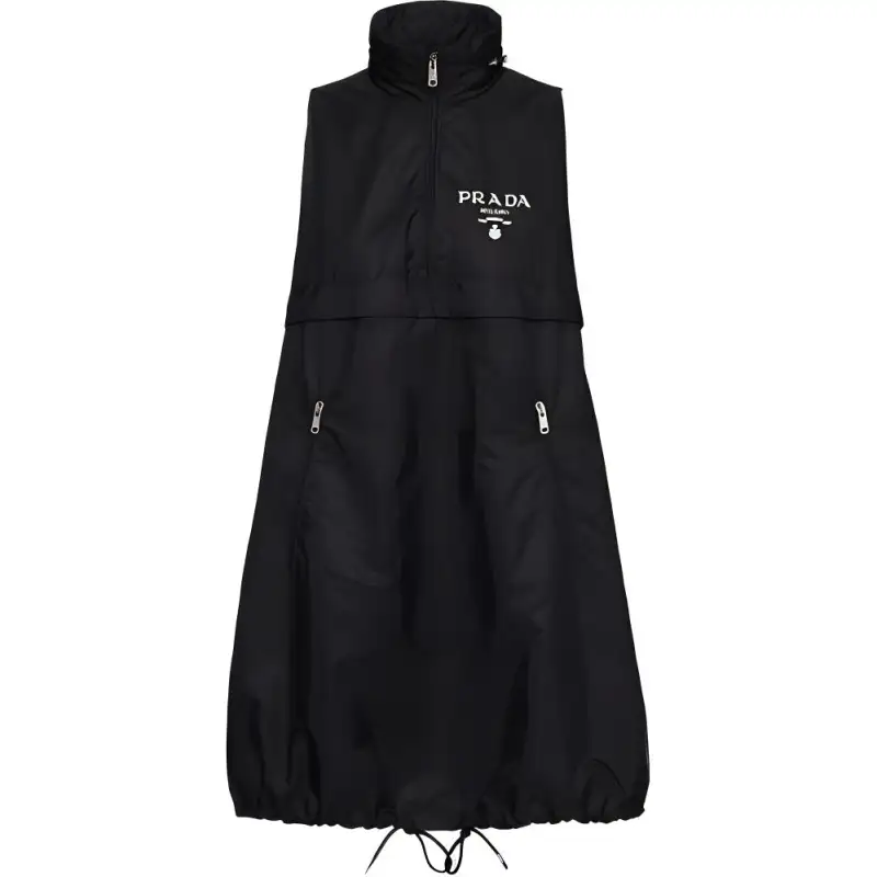 【Previous Season】Re-Nylon zip-up mini dress