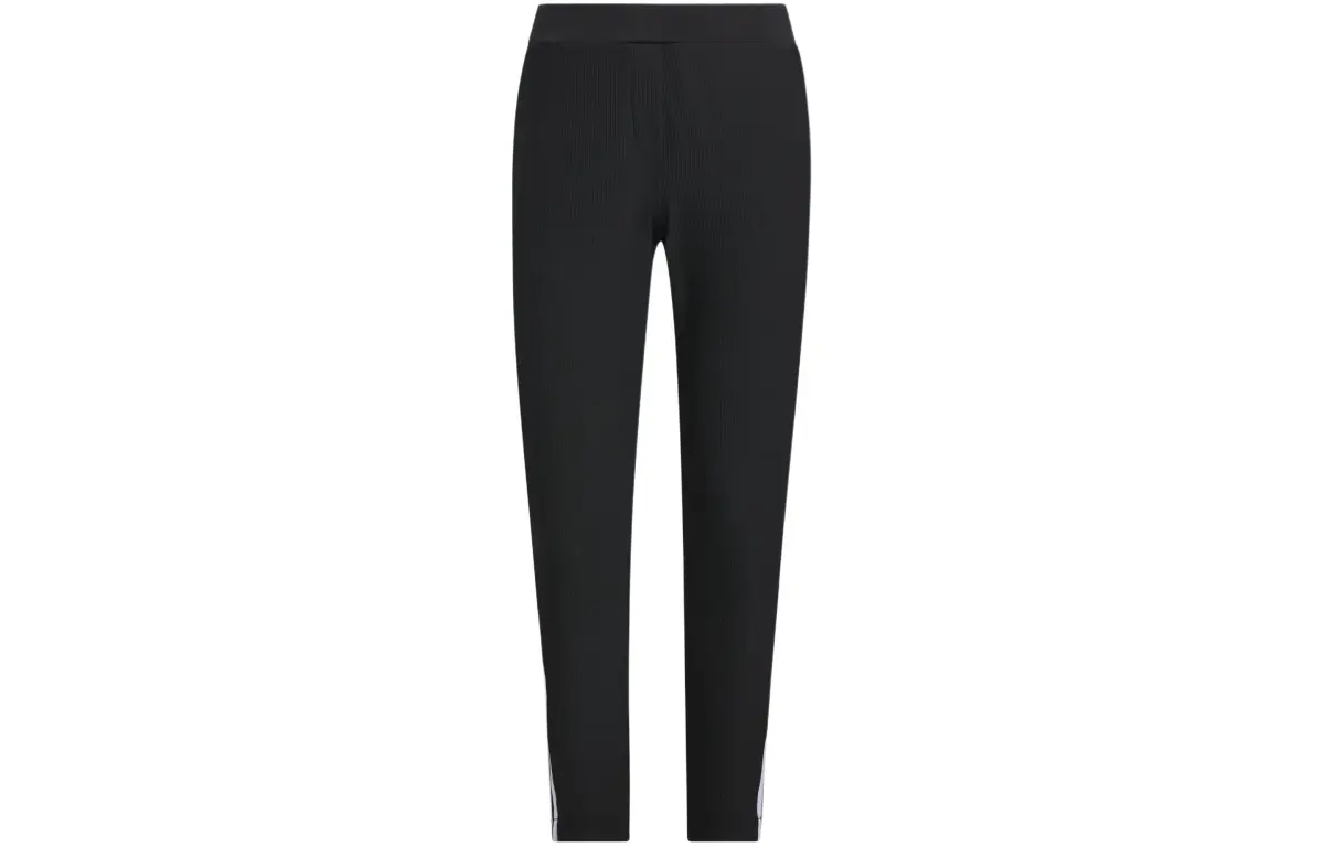Adidas Aeroready 3 Stripes 7/8 Pants Knitted Sweatpants Women's Black