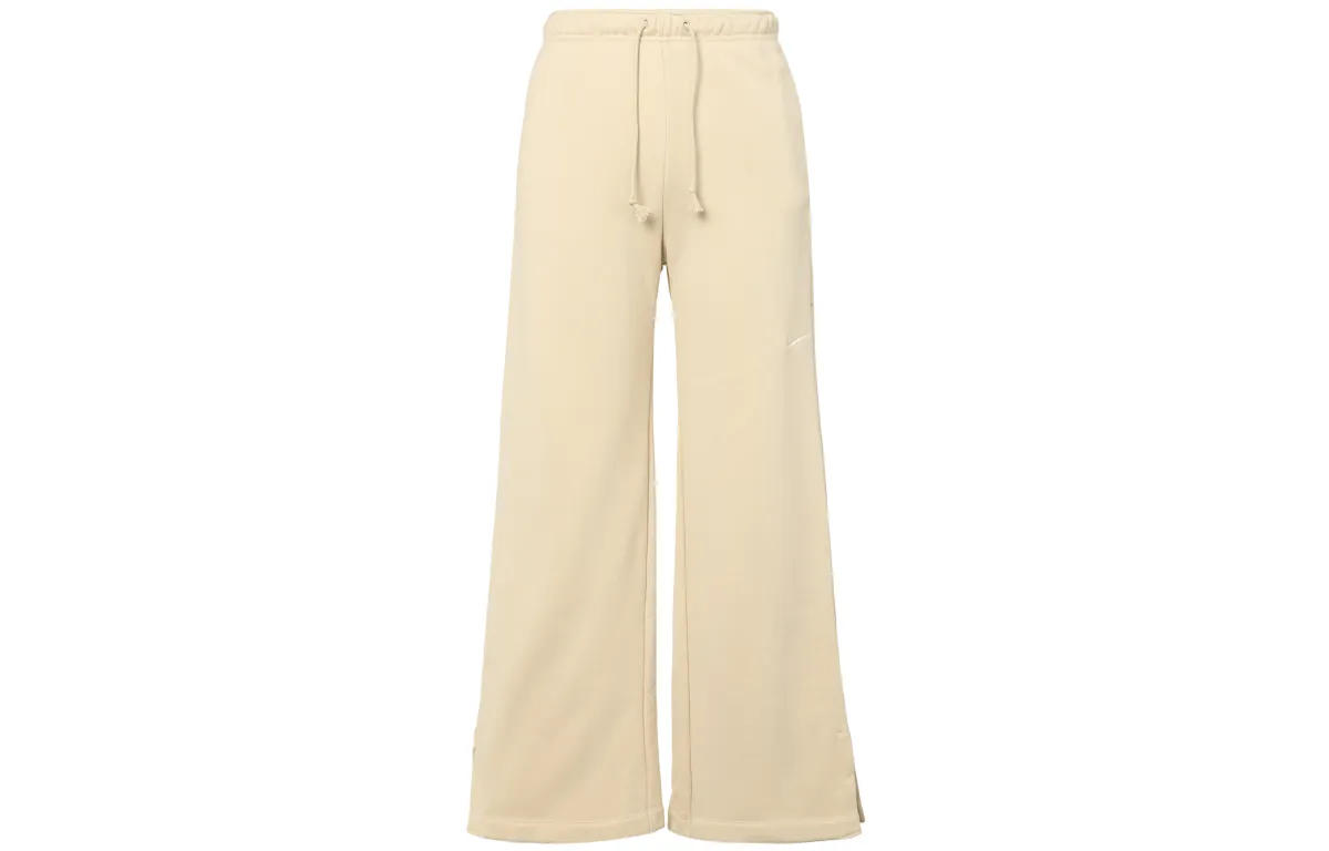 Nike Knitted Sweatpants Women's Dune White Moderate Wide Leg Pants
