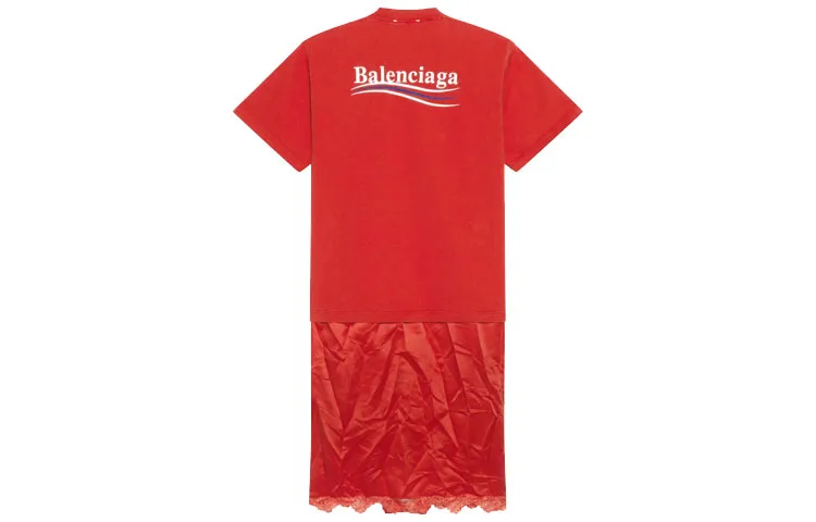 Balenciaga T Shirt Slip Dress 'Cardired/White/Blue'