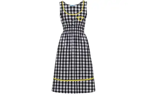 【Previous Season】gingham-check midi dress
