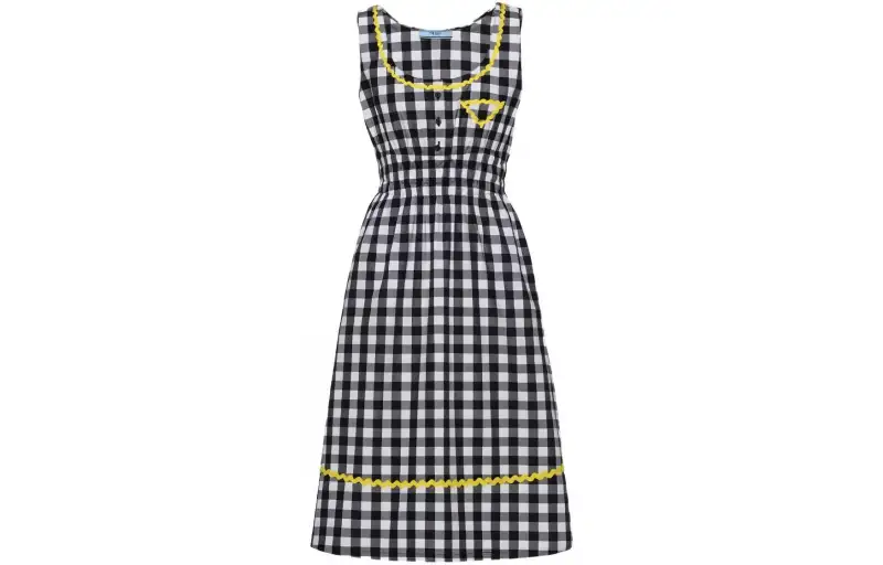 【Previous Season】gingham-check midi dress