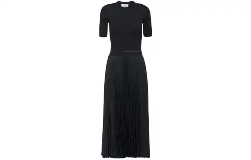 PRADA Short Sleeved Dress Women's Black