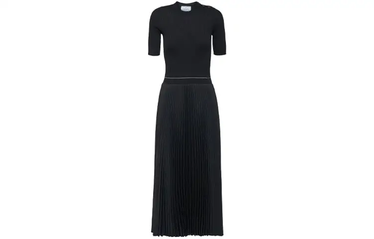 PRADA Short Sleeved Dress Women's Black