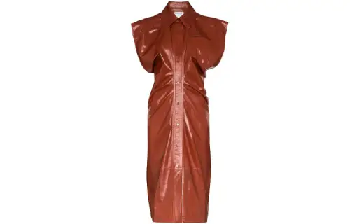Bottega Veneta Sleeveless Dress Women's Brown Red