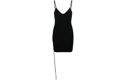 OFF-WHITE lace-up V-neck minidress
