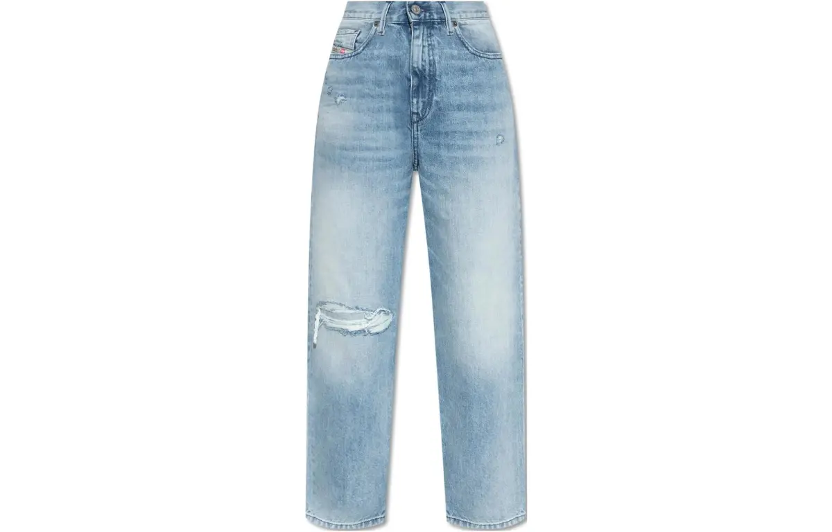 DIESEL 2016 D Air Straight Leg Distressed Jeans