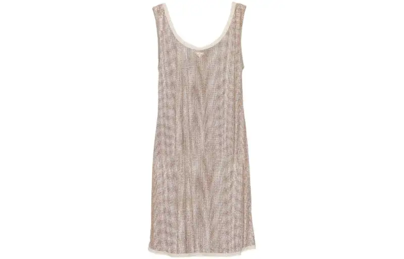 【Previous Season】rhinestone-embellished mesh minidress