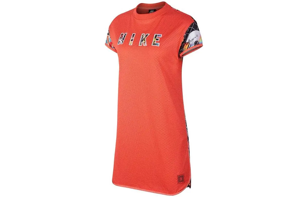 Nike Short Sleeved Dress Women's Orange