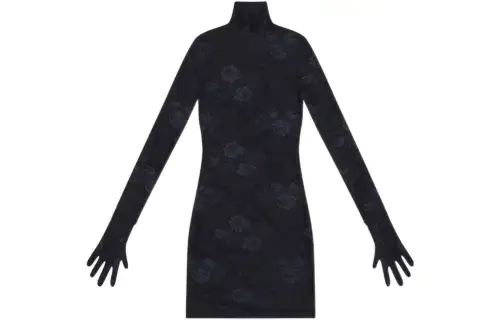 【Previous Season】floral-embroidered mini dress