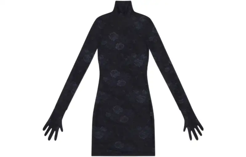【Previous Season】floral-embroidered mini dress