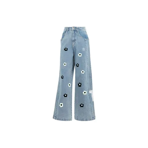 Adidas Light Sports Collection Jeans Women's Light Gray Blue