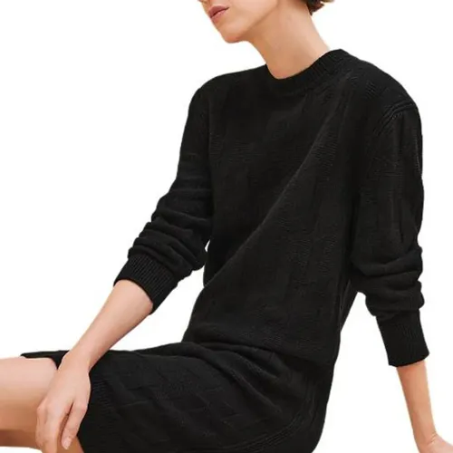 HERMES FW24 Long Sleeved Dress Women's Black