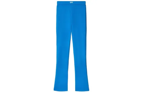 OFF-WHITE logo-waistband flared leggings