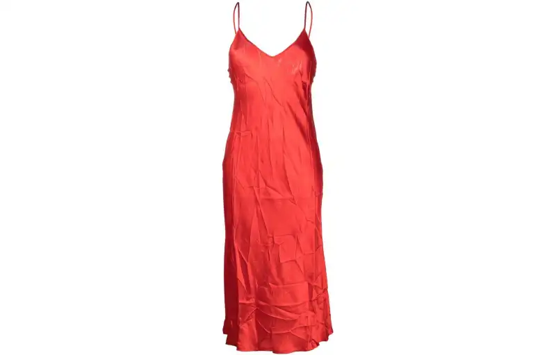 【Best of: PromotionsPrevious Season】crinkled silk slip dress