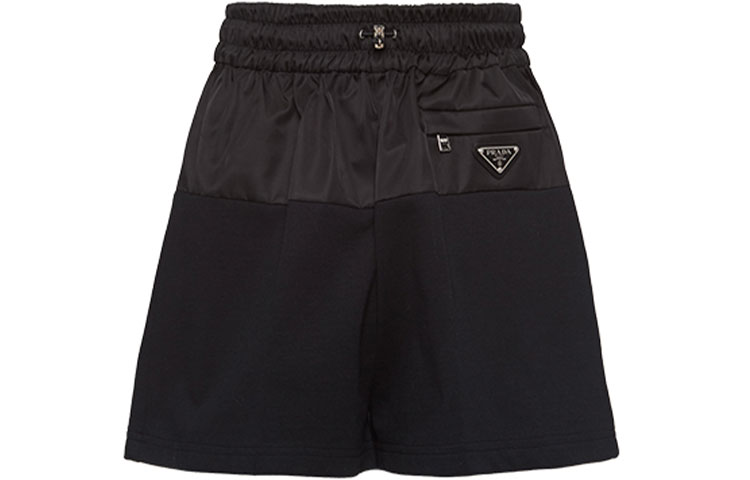 Женские шорты Prada PRADA FW21 Logo (черные)