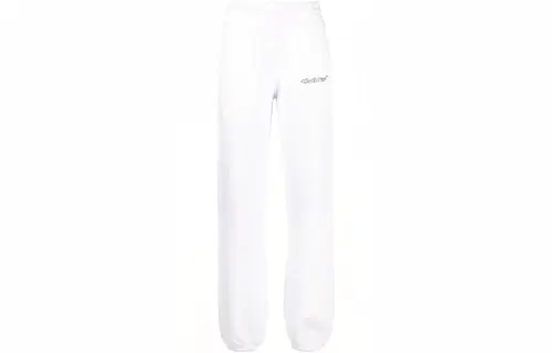OFF WHITE Logo Print Track Pants White