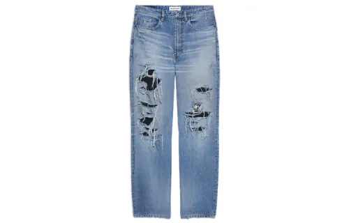 Balenciaga Distressed Jeans 'Dirty Light Vintage Blue'