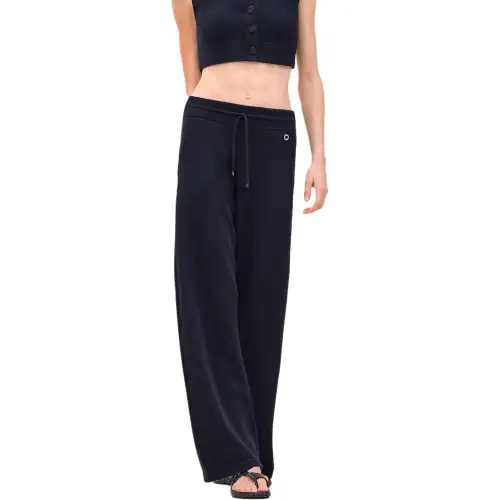 HERMES SS24 Casual Pants Women's Black Blue