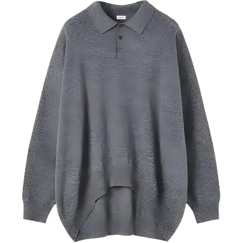 LOEWE Polo Collar Relaxed Fit Wool Sweater