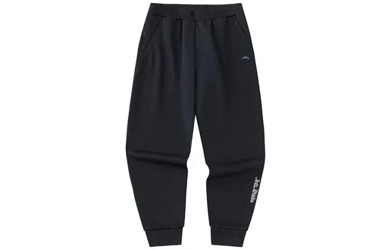Anta Variety Training Collection Letter Fleece Lined Thermal Loose Fit Comfortable Knitted Sweatpants Women's