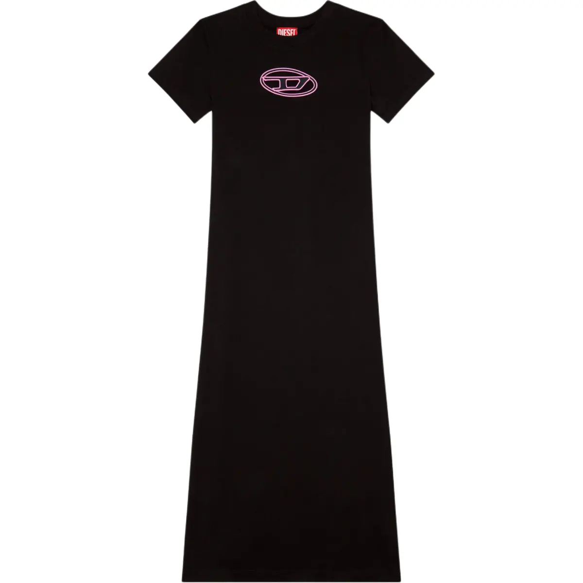 DIESEL Short Sleeved Dress Women's Black/Pink