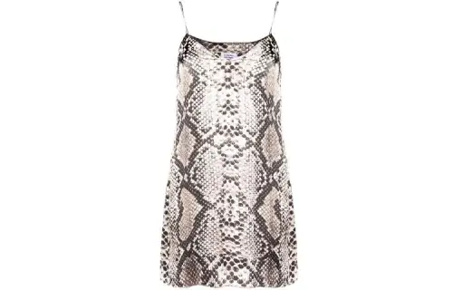 Vetements Sleeveless Dresses Women's Brown V Neck