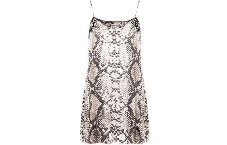 Vetements Sleeveless Dresses Women's Brown V Neck