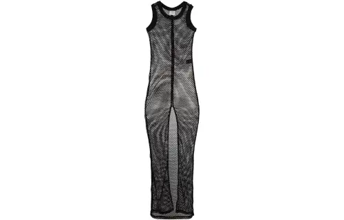 Vetements Sleeveless Dresses Women's Black Crew Neck Long