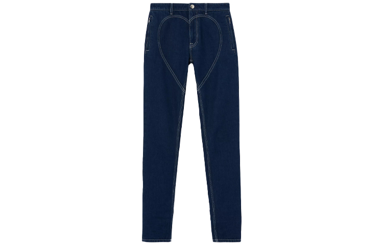 Женские штаны Burberry Heart Print Jeans (синие)