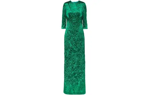 MIU MIU SS22 Long Sleeved Dress Women's Green