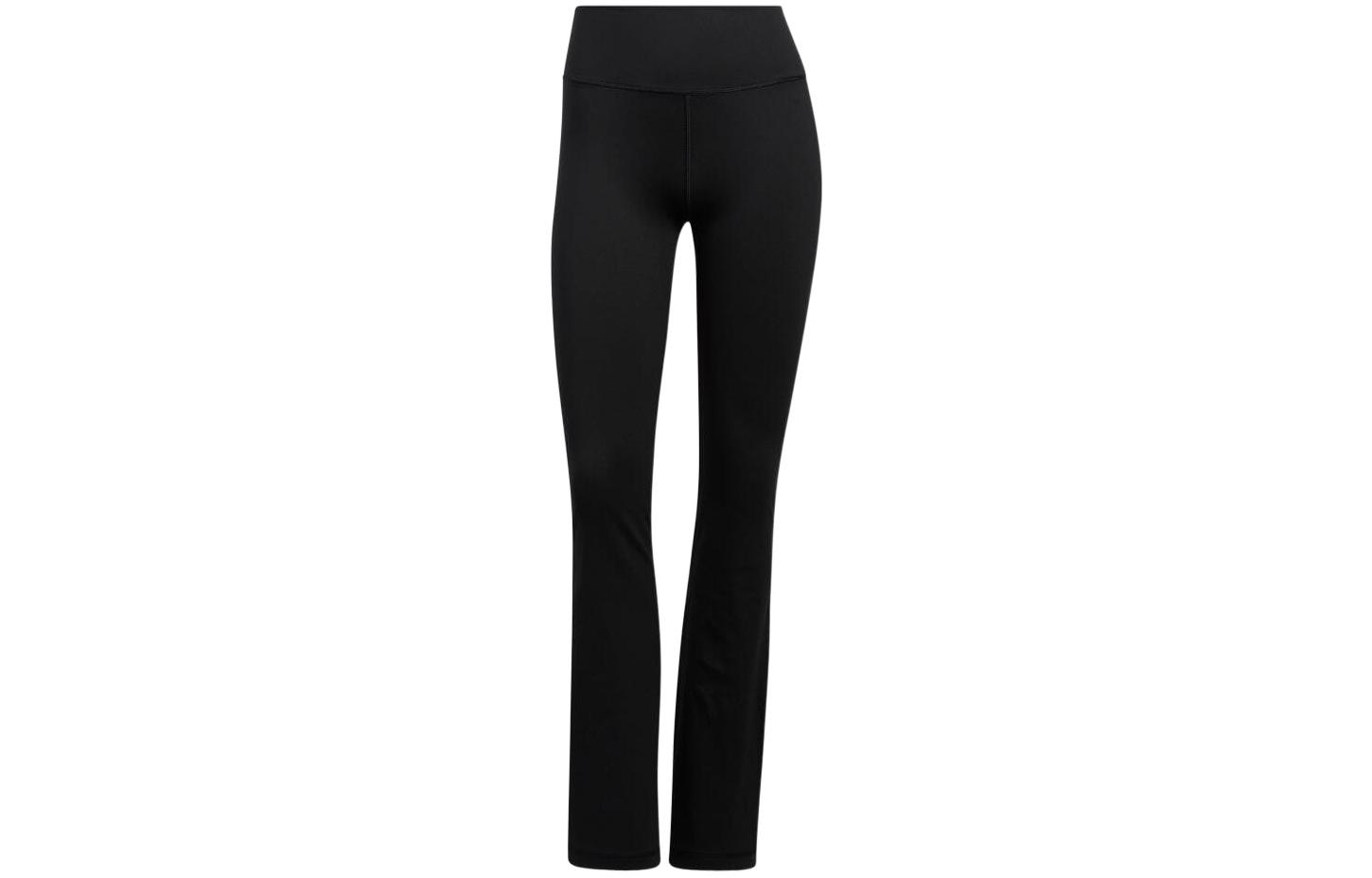Adidas Yoga Studio Flared Leggings Knitted Sweatpants Japan Version Women's Black