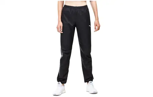 ANTA Variety Training Collection Knitted Sweatpants Women's Black Moderate Cuffed Pants