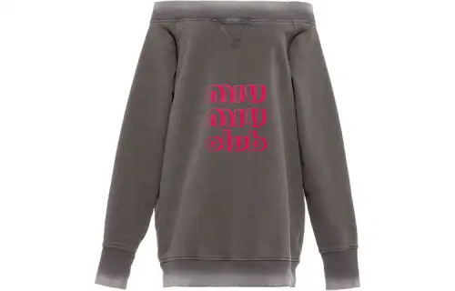 MIU MIU Long Sleeved Dress Women's Gray