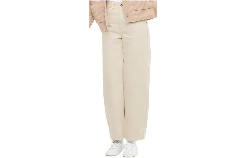 UNIQLO FW22 Wide Leg Pants Jeans Women's Light Beige