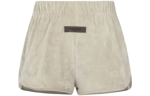 Fear Of God Essentials Logo Patch Velour Shorts