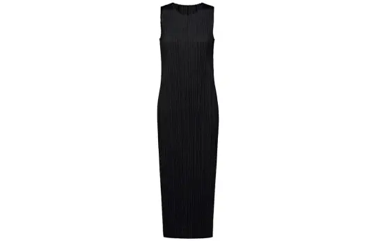 PLEATS PLEASE ISSEY MIYAKE Sleeveless Pleated Midi Dress