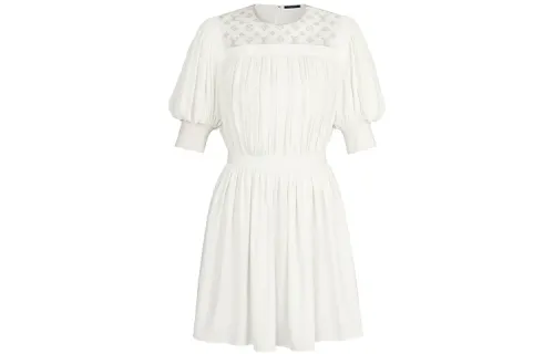 LOUIS VUITTON FW21 Short Sleeved Dress Women's White