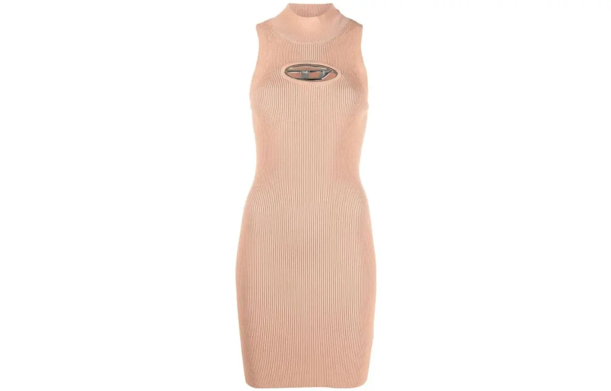 DIESEL SS23 Sleeveless Dress Women's Orange